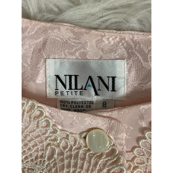 Vintage 80s Pink Victorian Goth Edwardian ShabbyChic Ephemera SteamPunk Poof Top - Picture 8 of 9